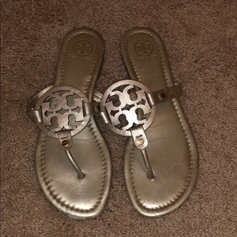Tory Burch Miller sandals metallic